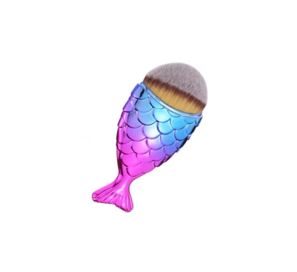 Szeroki pędzel do makijażu w kształcie rybki